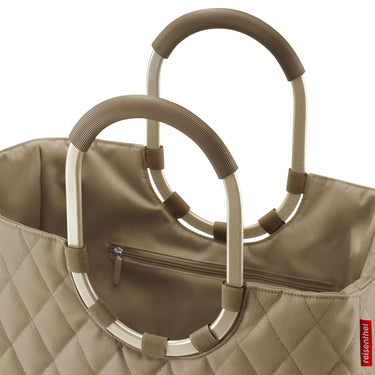 reisenthel shopping loopshopper L - Einkaufstasche mit Bügel 46 cm (rhombus olive) - Markenkoffer