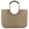 reisenthel shopping loopshopper L - Shopping Bag with Handle 46 cm (Color: rhombus olive)
