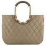 reisenthel shopping loopshopper L - Einkaufstasche mit Bügel 46 cm (rhombus olive) - Markenkoffer