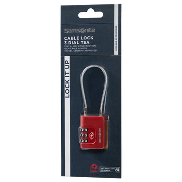 Samsonite TA Revolution Cablelock 3 Dial - Schloss (red) - Markenkoffer