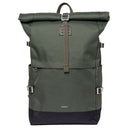 Sandqvist Icon Rolltop - Rucksack L 16" 65 cm erw. (dawn Green with dark brown leather) - Markenkoffer
