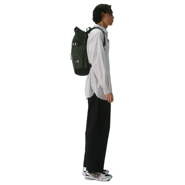 Sandqvist Icon Rolltop - Rucksack L 16" 65 cm erw. (dawn Green with dark brown leather) - Markenkoffer