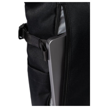 Sandqvist Icon Rolltop - Rucksack M 14" 60 cm (black/ black with black leather) - Markenkoffer