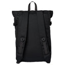 Sandqvist Icon Rolltop - Rucksack M 14" 60 cm (black/ black with black leather) - Markenkoffer