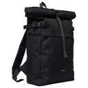 Sandqvist Icon Rolltop - Rucksack M 14" 60 cm (black/ black with black leather) - Markenkoffer