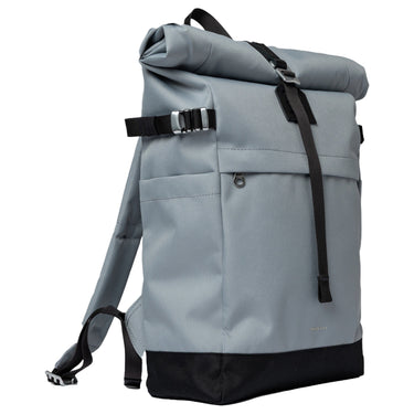 Sandqvist Icon Rolltop - Rucksack M 14" 60 cm (ice blue with black leather) - Markenkoffer