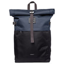 Sandqvist Icon Rolltop - Rucksack M 14" 60 cm (multi black/ navy with black leather) - Markenkoffer