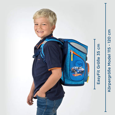 Scooli EasyFit - Schulranzen Set 5tlg. (Hot Wheels) - Markenkoffer