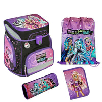 Scooli EasyFit - Schulranzen Set 5tlg. (Monster High) - Markenkoffer