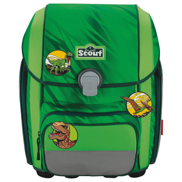 Scout Genius DIN - Schulranzen Set 4 tlg. mit Turnbeutel (Dino Rex) - Markenkoffer
