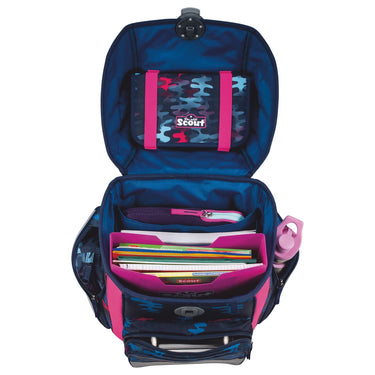 Scout Genius DIN - Schulranzen Set 4 tlg. mit Turnbeutel (Magic Sea) - Markenkoffer