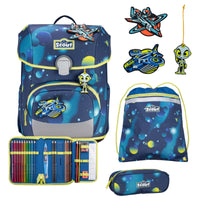 Scout Neo Exklusiv LED - Schulranzen Set 4tlg. (Planets) - Markenkoffer