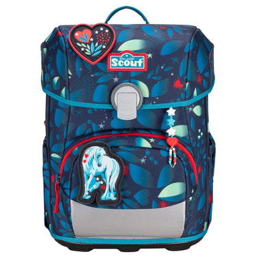 Scout Neo Exklusiv LED - Schulranzen Set 4tlg. (White Unicorn) - Markenkoffer