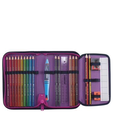 Scout Neo Exklusiv "Movie Star" - Schulranzen Set 5tlg. (Pink Pixel) - Markenkoffer
