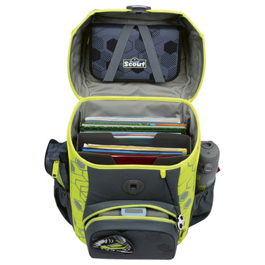 Scout Neo Exklusiv Superflash Extreme - Schulranzen Set 4tlg. (Soccer Star) - Markenkoffer