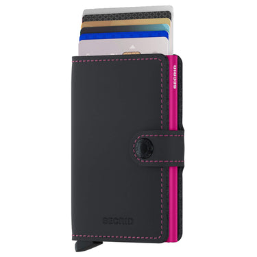 Secrid Matte Miniwallet - Geldbörse RFID 6.5 cm (black - fuchsia) - Markenkoffer