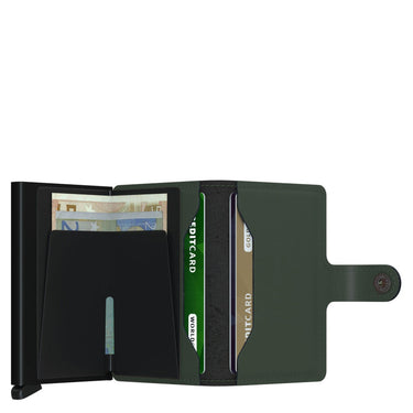 Secrid Matte Miniwallet - Geldbörse RFID 6.5 cm (green - black) - Markenkoffer