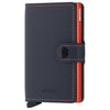 Secrid Matte Miniwallet - Wallet RFID 6.5 cm (Color: night blue-orange)