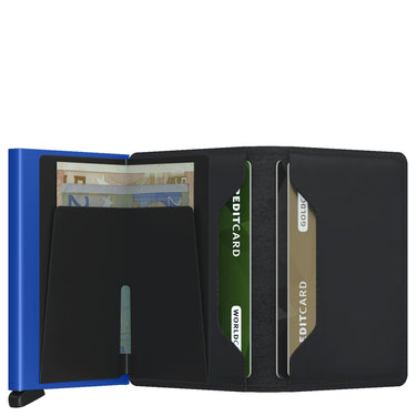Secrid Matte Slimwallet - Geldbörse RFID 6.8 cm (black - blue) - Markenkoffer
