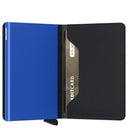 Secrid Matte Slimwallet - Geldbörse RFID 6.8 cm (black - blue) - Markenkoffer