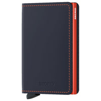 Secrid Matte Slimwallet - Geldbörse RFID 6.8 cm (night blue - orange) - Markenkoffer