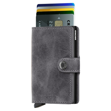 Secrid Vintage Miniwallet - Geldbörse RFID 6.5 cm (grey - black) - Markenkoffer