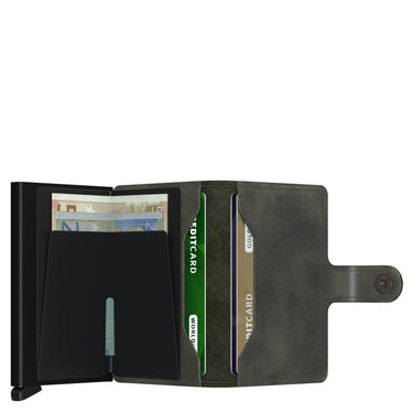 Secrid Vintage Miniwallet - Geldbörse RFID 6.5 cm (olive - black) - Markenkoffer