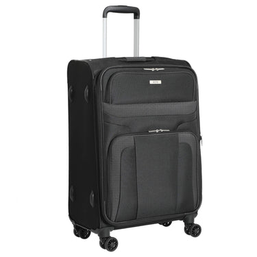 Skyline Orlando - 4 - Rollen - Trolley M 65 cm erw. (schwarz) - Markenkoffer