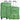 Skyline Orlando - 4 - Rollen - Trolley Set L erw./M. erw./S + Boarding Bag + Beautycase 5tlg. (grün) - Markenkoffer