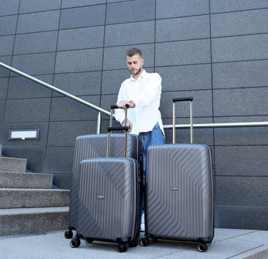 Somko Wave - 4 - Rollen - Trolley Set 3tlg. (anthrazit) - Markenkoffer