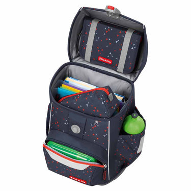 Step by Step Basis - Schulranzen Set 4tlg. (Anthrazit Triangles) - Markenkoffer