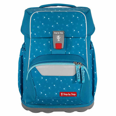 Step by Step Basis - Schulranzen Set 4tlg. (Blue Hearts) - Markenkoffer