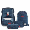 Step by Step Basis - School Backpack Set 4-piece (Blue Lines)