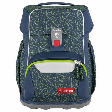 Step by Step Basis - Schulranzen Set 4tlg. (Green Geometric) - Markenkoffer