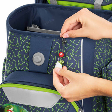 Step by Step Basis - Schulranzen Set 4tlg. (Green Geometric) - Markenkoffer
