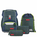 Step by Step Basis - Schulranzen Set 4tlg. (Green Geometric) - Markenkoffer
