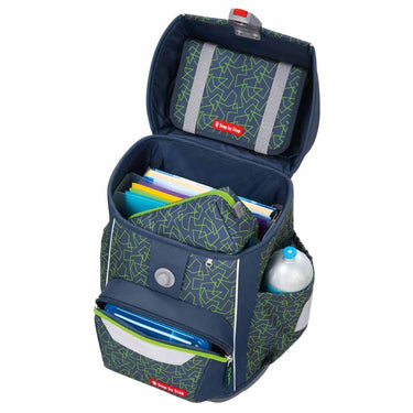 Step by Step Basis - Schulranzen Set 4tlg. (Green Geometric) - Markenkoffer