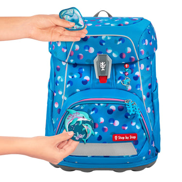 Step by Step Fit - Schulranzen Set 5tlg. (Dolphin Finja) - Markenkoffer