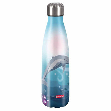 Step by Step Isolierte Edelstahl - Trinkflasche 500ml (Dolphin Pippa) - Markenkoffer