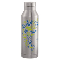 Step by Step Zubehör 500 ml Isolierte Edelstahl - Trinkflasche (Blau/Gelb)