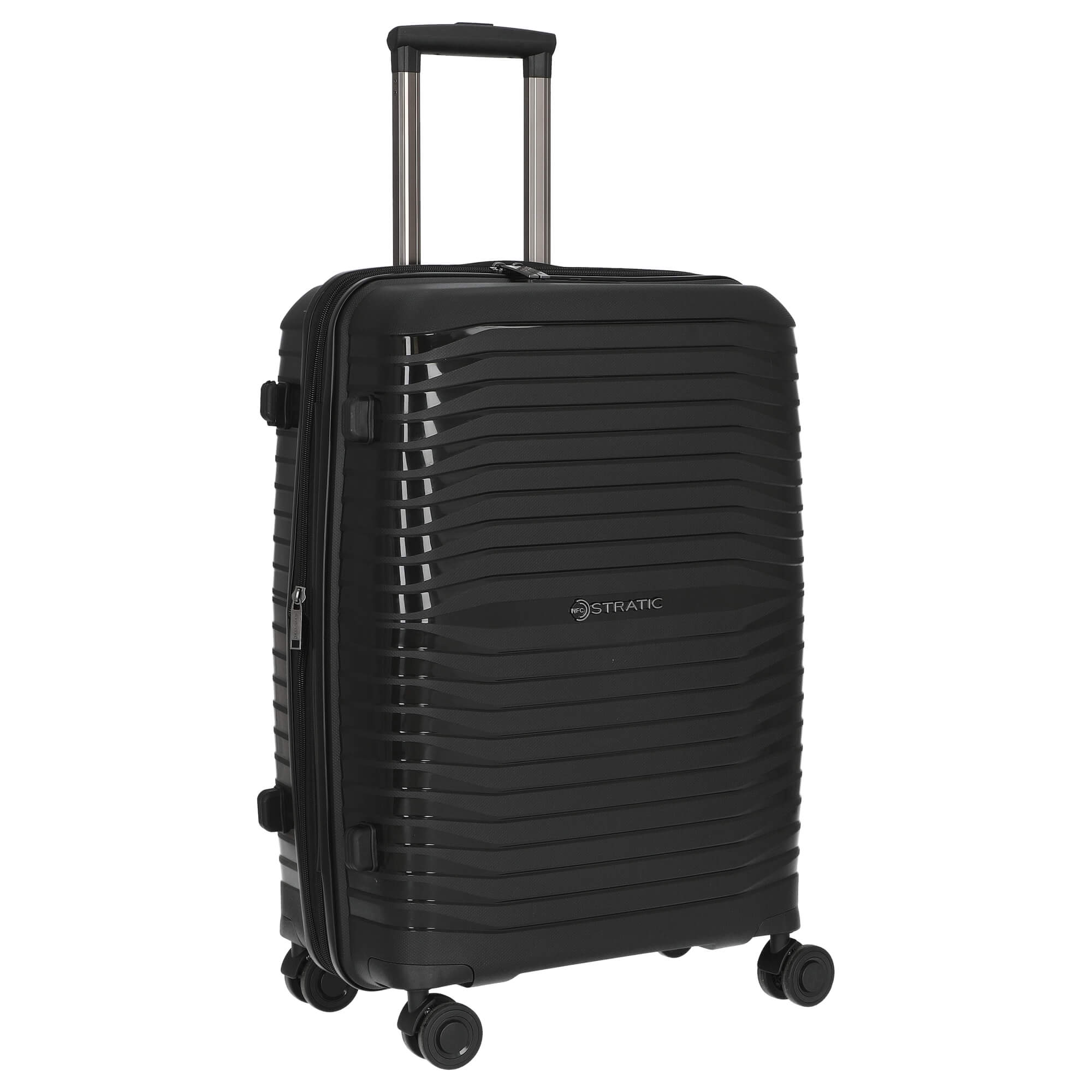Stratic taska suitcases & trolleys | Large suitcase made of lightweight polyester with stretch pleat, 4 wheels, a cross-body strap, lockable handle and combination lock | 42 cm x 26 cm x Stratic taska suitcases & trolleys | Large suitcase made of lightweight polyester with stretch pleat, 4 wheels, a cross-body strap, lockable handle and combination lock | 42 cm x 26 cm x