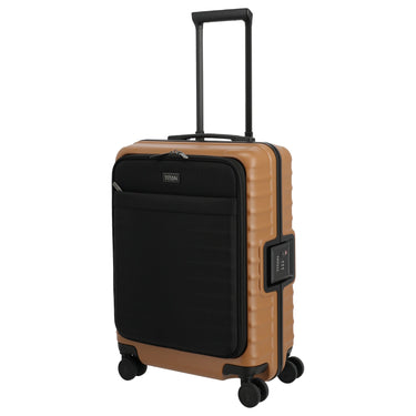 TITAN OVERSEAS - 4 - Rollen - Kabinentrolley S 55/23cm mit Vortasche (canyon bronze) - Markenkoffer