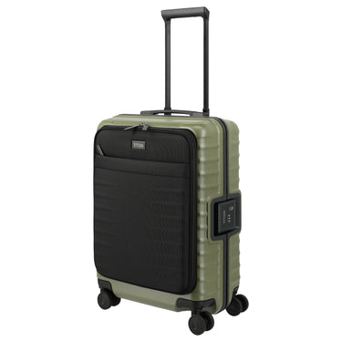 TITAN OVERSEAS - 4 - Rollen - Kabinentrolley S 55/23cm mit Vortasche (forest green, 55/23 cm) - Markenkoffer