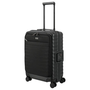 TITAN OVERSEAS - 4 - Rollen - Kabinentrolley S 55/23cm mit Vortasche (nightshade black, 55 cm) - Markenkoffer