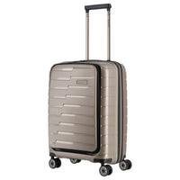 Travelite Air Base - 4 - Rollen - Kabinentrolley mit Vortasche S 55 cm (champagner) - Markenkoffer