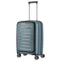 Travelite Air Base - 4 - Rollen - Kabinentrolley mit Vortasche S 55 cm (iceblue) - Markenkoffer