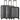 Travelite Air Base - 4 - Rollen - Trolley Set 3tlg. L/M/S Vortasche (anthracite) - Markenkoffer