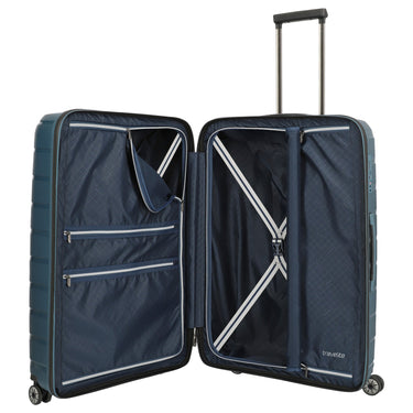 Travelite Air Base - 4 - Rollen - Trolley Set 3tlg. L/M/S Vortasche (iceblue) - Markenkoffer