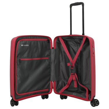 Travelite Air Stripe - 4 - Rollen - Kabinentrolley 55 cm (red) - Markenkoffer