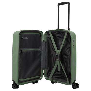 Travelite Air Stripe - 4 - Rollen - Kabinentrolley Slim 55 cm (green) - Markenkoffer
